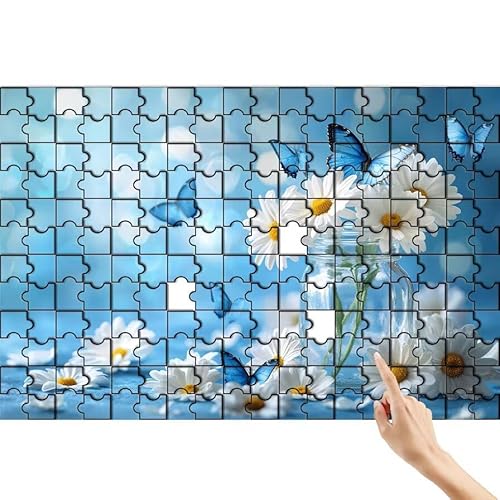 Schmetterling Puzzle 36 Teile Erwachsene, Gänseblümchen Klassische Puzzles Bastelset Erwachsene, Lustiges Lernspiele Herausforderung Spielzeug mit Box für Home Wall Decor Geschenke für Männer B-8 von Feionnug
