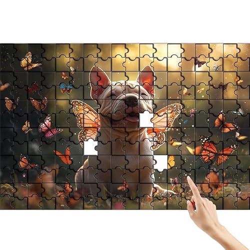 Schmetterling Puzzle 500 Teile Erwachsene, Hund Klassische Puzzles Bastelset Erwachsene, Buntes und Lustiges Lernspiele, Herausforderung Spielzeug mit Box für Home Wall Decor Geschenke für Männer W-9 Schmetterling Puzzle 500 Teile Erwachsene, Hund Klassische Puzzles Bastelset Erwachsene, Buntes und Lustiges Lernspiele, Herausforderung Spielzeug mit Box für Home Wall Decor Geschenke für Männer W-9 von Feionnug