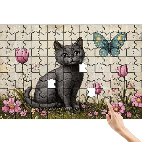 Schmetterling Puzzle 90 Teile Erwachsene, Katze Klassische Puzzles Bastelset Erwachsene, Buntes und Lustiges Lernspiele, Herausforderung Spielzeug mit Box für Home Wall Decor Geschenke für Männer V-5 Schmetterling Puzzle 90 Teile Erwachsene, Katze Klassische Puzzles Bastelset Erwachsene, Buntes und Lustiges Lernspiele, Herausforderung Spielzeug mit Box für Home Wall Decor Geschenke für Männer V-5 von Feionnug