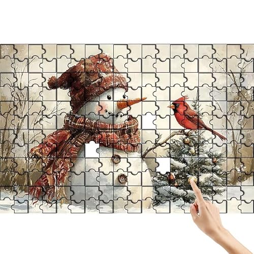Schneemann Puzzle 500 Teile Erwachsene, Vogel Klassische Puzzles Bastelset Erwachsene, Buntes und Lustiges Lernspiele, Herausforderung Spielzeug mit Box für Home Wall Decor Geschenke für Männer Y-8 von Feionnug