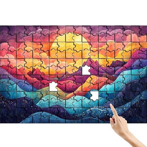 Sonne Puzzle 1000 Teile Erwachsene, Berg Klassische Puzzles Bastelset Erwachsene, Buntes und Lustiges Lernspiele Set, Herausforderung Spielzeug mit Box für Home Wall Decor, Geschenke für Männer C-6 von Feionnug