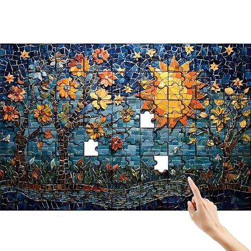 Sonne Puzzle 300 Teile Erwachsene, Baum Klassische Puzzles Bastelset Erwachsene, Buntes und Lustiges Lernspiele Set, Herausforderung Spielzeug mit Box für Home Wall Decor, Geschenke für Männer K-8 Sonne Puzzle 300 Teile Erwachsene, Baum Klassische Puzzles Bastelset Erwachsene, Buntes und Lustiges Lernspiele Set, Herausforderung Spielzeug mit Box für Home Wall Decor, Geschenke für Männer K-8 von Feionnug