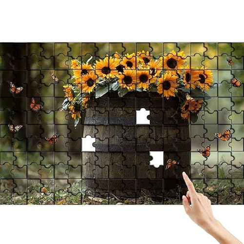 Sonnenblume Puzzle 1500 Teile Erwachsene, Schmetterling Klassische Puzzles Bastelset Erwachsene, Lustiges Lernspiele Herausforderung Spielzeug mit Box für Home Wall Decor Geschenke für Männer X-1 Sonnenblume Puzzle 1500 Teile Erwachsene, Schmetterling Klassische Puzzles Bastelset Erwachsene, Lustiges Lernspiele Herausforderung Spielzeug mit Box für Home Wall Decor Geschenke für Männer X-1 von Feionnug