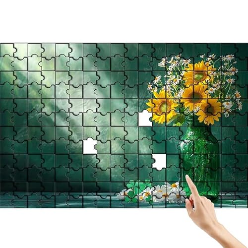 Sonnenblume Puzzle 300 Teile Erwachsene, Anlage Klassische Puzzles Bastelset Erwachsene, Buntes und Lustiges Lernspiele, Herausforderung Spielzeug mit Box für Home Wall Decor Geschenke für Männer A-2 von Feionnug