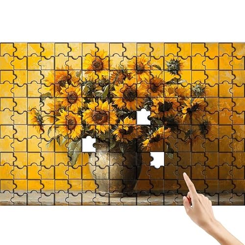 Sonnenblume Puzzle 36 Teile Erwachsene, Vase Klassische Puzzles Bastelset Erwachsene, Buntes und Lustiges Lernspiele Set, Herausforderung Spielzeug mit Box für Home Wall Decor Geschenke für Männer Q-4 Sonnenblume Puzzle 36 Teile Erwachsene, Vase Klassische Puzzles Bastelset Erwachsene, Buntes und Lustiges Lernspiele Set, Herausforderung Spielzeug mit Box für Home Wall Decor Geschenke für Männer Q-4 von Feionnug