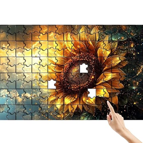 Sonnenblume Puzzle 90 Teile Erwachsene, Anlage Klassische Puzzles Bastelset Erwachsene, Buntes und Lustiges Lernspiele, Herausforderung Spielzeug mit Box für Home Wall Decor Geschenke für Männer N-5 Sonnenblume Puzzle 90 Teile Erwachsene, Anlage Klassische Puzzles Bastelset Erwachsene, Buntes und Lustiges Lernspiele, Herausforderung Spielzeug mit Box für Home Wall Decor Geschenke für Männer N-5 von Feionnug