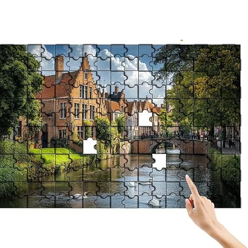 Stadt Puzzle 36 Teile Erwachsene, Baum Klassische Puzzles Bastelset Erwachsene, Buntes und Lustiges Lernspiele Set, Herausforderung Spielzeug mit Box für Home Wall Decor, Geschenke für Männer V-0 von Feionnug