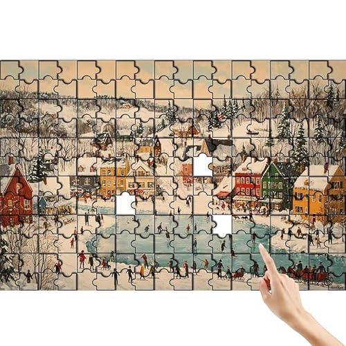 Stadt Puzzle 500 Teile Erwachsene, Landschaft Klassische Puzzles Bastelset Erwachsene, Buntes und Lustiges Lernspiele, Herausforderung Spielzeug mit Box für Home Wall Decor Geschenke für Männer H-8 von Feionnug