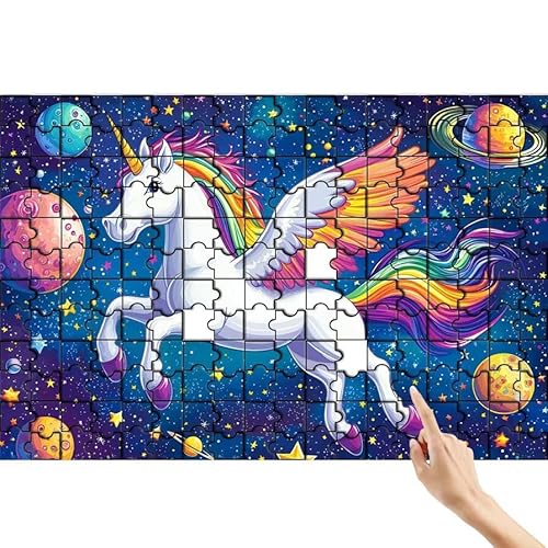 Sternenhimmel Puzzle 140 Teile Erwachsene, Einhorn Klassische Puzzles Bastelset Erwachsene, Buntes Lustiges Lernspiele, Herausforderung Spielzeug mit Box für Home Wall Decor Geschenke für Männer A-8 von Feionnug