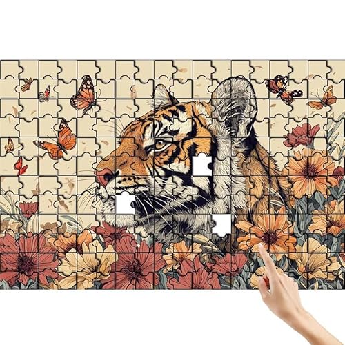 Tiger Puzzle 1000 Teile Erwachsene, Schmetterling Klassische Puzzles Bastelset Erwachsene, Buntes Lustiges Lernspiele, Herausforderung Spielzeug mit Box für Home Wall Decor Geschenke für Männer A-2 Tiger Puzzle 1000 Teile Erwachsene, Schmetterling Klassische Puzzles Bastelset Erwachsene, Buntes Lustiges Lernspiele, Herausforderung Spielzeug mit Box für Home Wall Decor Geschenke für Männer A-2 von Feionnug