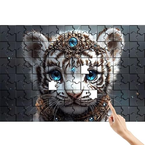 Tiger Puzzle 140 Teile Erwachsene, Cool Klassische Puzzles Bastelset Erwachsene, Buntes und Lustiges Lernspiele Set, Herausforderung Spielzeug mit Box für Home Wall Decor, Geschenke für Männer C-0 Tiger Puzzle 140 Teile Erwachsene, Cool Klassische Puzzles Bastelset Erwachsene, Buntes und Lustiges Lernspiele Set, Herausforderung Spielzeug mit Box für Home Wall Decor, Geschenke für Männer C-0 von Feionnug