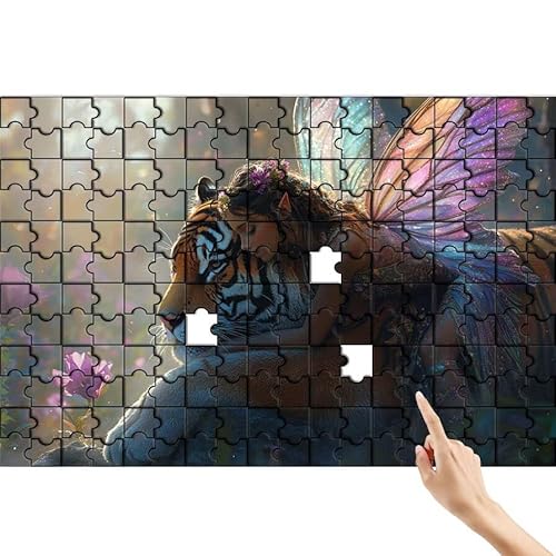 Tiger Puzzle 1500 Teile Erwachsene, Elf Klassische Puzzles Bastelset Erwachsene, Buntes und Lustiges Lernspiele Set, Herausforderung Spielzeug mit Box für Home Wall Decor, Geschenke für Männer U-7 von Feionnug