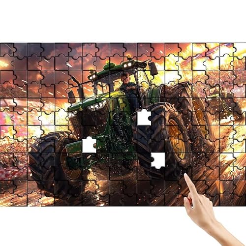 Traktor Puzzle 1000 Teile Erwachsene, Cool Klassische Puzzles Bastelset Erwachsene, Buntes und Lustiges Lernspiele Set, Herausforderung Spielzeug mit Box für Home Wall Decor, Geschenke für Männer D-3 von Feionnug