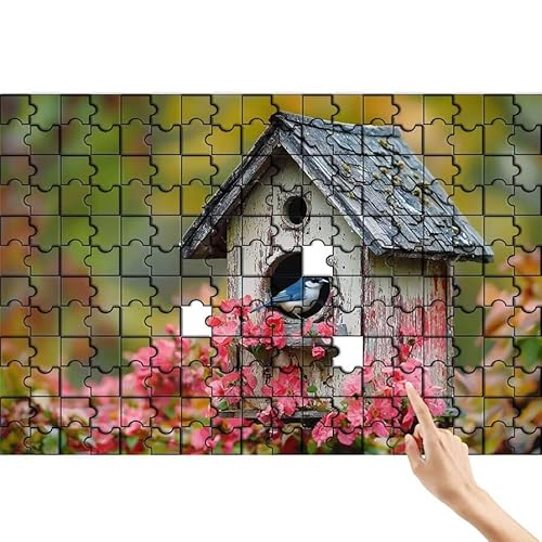 Vogel Puzzle 1000 Teile Erwachsene, Blume Klassische Puzzles Bastelset Erwachsene, Buntes und Lustiges Lernspiele Set, Herausforderung Spielzeug mit Box für Home Wall Decor, Geschenke für Männer M-1 von Feionnug