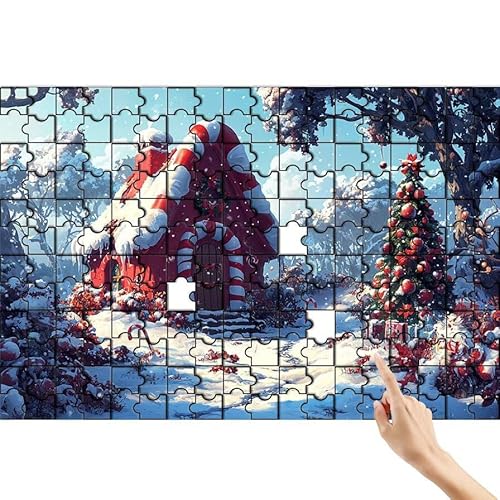 Weihnachtsbaum Puzzle 300 Teile Erwachsene, Schnee Klassische Puzzles Bastelset Erwachsene, Buntes Lustiges Lernspiele, Herausforderung Spielzeug mit Box für Home Wall Decor Geschenke für Männer Q-9 von Feionnug
