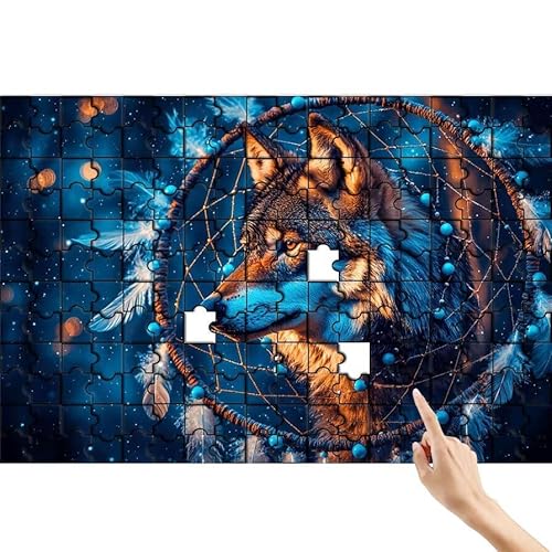 Wolf Puzzle 500 Teile Erwachsene, Traumfänger Klassische Puzzles Bastelset Erwachsene, Buntes und Lustiges Lernspiele, Herausforderung Spielzeug mit Box für Home Wall Decor Geschenke für Männer U-0 Wolf Puzzle 500 Teile Erwachsene, Traumfänger Klassische Puzzles Bastelset Erwachsene, Buntes und Lustiges Lernspiele, Herausforderung Spielzeug mit Box für Home Wall Decor Geschenke für Männer U-0 von Feionnug