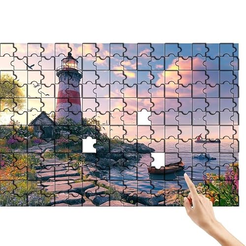 Wolke Puzzle 1000 Teile Erwachsene, Leuchtturm Klassische Puzzles Bastelset Erwachsene, Buntes und Lustiges Lernspiele, Herausforderung Spielzeug mit Box für Home Wall Decor Geschenke für Männer V-8 von Feionnug