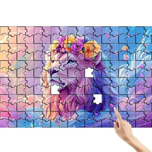 Wolke Puzzle 1000 Teile Erwachsene, Löwe Klassische Puzzles Bastelset Erwachsene, Buntes und Lustiges Lernspiele Set, Herausforderung Spielzeug mit Box für Home Wall Decor, Geschenke für Männer C-6 von Feionnug