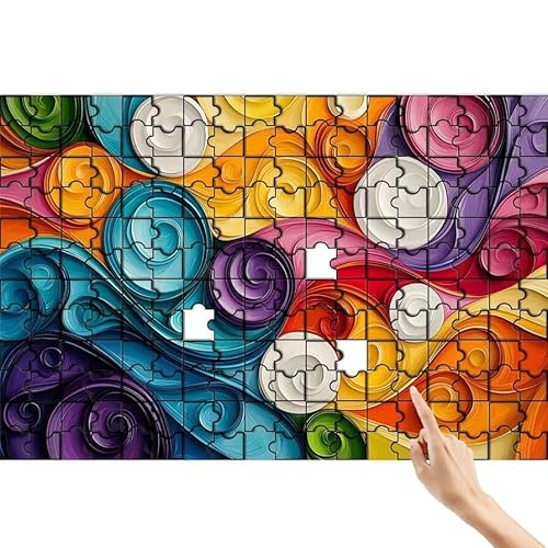 Wolke Puzzle 1500 Teile Erwachsene, Abstrakt Klassische Puzzles Bastelset Erwachsene, Buntes und Lustiges Lernspiele Set, Herausforderung Spielzeug mit Box für Home Wall Decor Geschenke für Männer T-5 von Feionnug