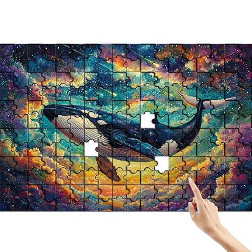 Wolke Puzzle 1500 Teile Erwachsene, Wal Klassische Puzzles Bastelset Erwachsene, Buntes und Lustiges Lernspiele Set, Herausforderung Spielzeug mit Box für Home Wall Decor, Geschenke für Männer A-0 von Feionnug