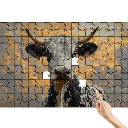 Wolke Puzzle 300 Teile Erwachsene, Ochse Klassische Puzzles Bastelset Erwachsene, Buntes und Lustiges Lernspiele Set, Herausforderung Spielzeug mit Box für Home Wall Decor, Geschenke für Männer P-5 von Feionnug