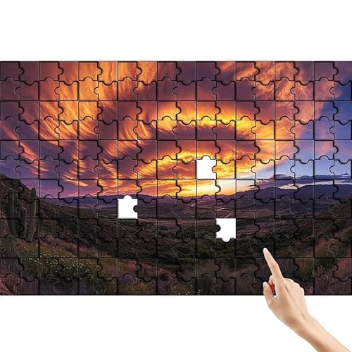 Wolke Puzzle 500 Teile Erwachsene, Landschaft Klassische Puzzles Bastelset Erwachsene, Buntes und Lustiges Lernspiele, Herausforderung Spielzeug mit Box für Home Wall Decor Geschenke für Männer I-0 von Feionnug