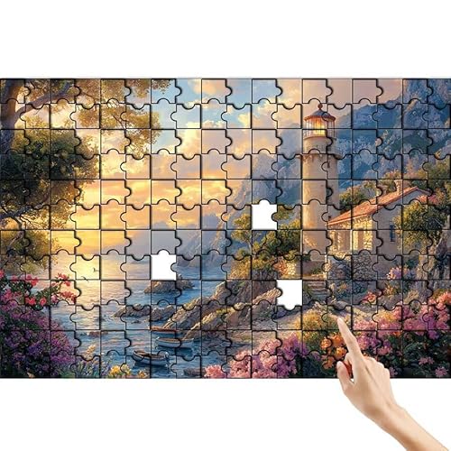Wolke Puzzle 500 Teile Erwachsene, Leuchtturm Klassische Puzzles Bastelset Erwachsene, Buntes und Lustiges Lernspiele, Herausforderung Spielzeug mit Box für Home Wall Decor Geschenke für Männer Z-6 von Feionnug