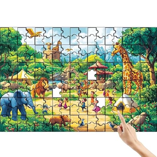 Zoo Puzzle 36 Teile Erwachsene, Baum Klassische Puzzles Bastelset Erwachsene, Buntes und Lustiges Lernspiele Set, Herausforderung Spielzeug mit Box für Home Wall Decor, Geschenke für Männer V-2 von Feionnug