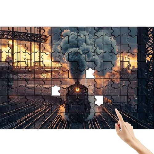 Zug Puzzle 90 Teile Erwachsene, Cool Klassische Puzzles Bastelset Erwachsene, Buntes und Lustiges Lernspiele Set, Herausforderung Spielzeug mit Box für Home Wall Decor, Geschenke für Männer X-5 Zug Puzzle 90 Teile Erwachsene, Cool Klassische Puzzles Bastelset Erwachsene, Buntes und Lustiges Lernspiele Set, Herausforderung Spielzeug mit Box für Home Wall Decor, Geschenke für Männer X-5 von Feionnug