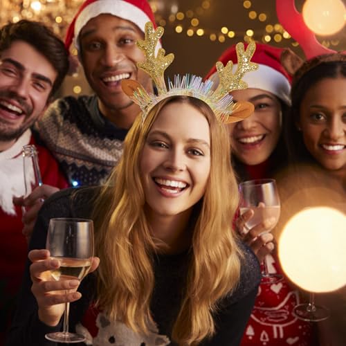 Accessoires Weihnachten Täglichen Bedarfs Glitter Stirnband Party Mädchen Haar Zubehör Festliche Atmosphäre Dekoration Requisiten (A, 23x16cm) von Feizikaw
