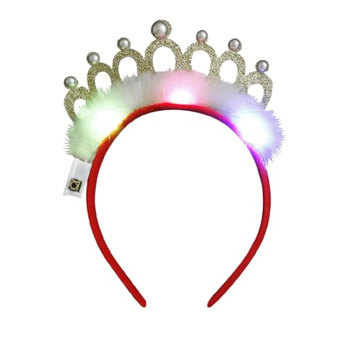 Feizikaw Große Haarspangen für Dickes Haar Weihnachtsdekorationen leuchten Weihnachtsbaum-Stirnband-Kopfbedeckungen schmücken Partyzubehör (B, One Size) von Feizikaw