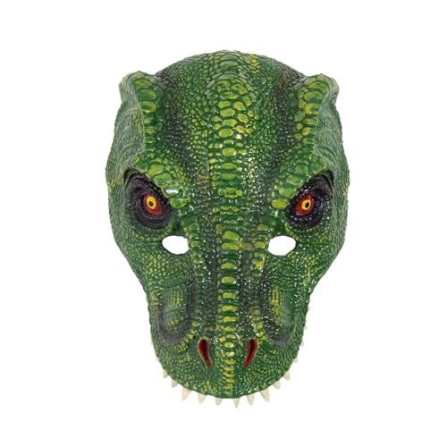 Feizikaw Gruselige Halloween-Totenkopf Dekoration Tanzpartykleid Tier Halbgesicht Halbabdeckung (B-E, 19x25cm) von Feizikaw