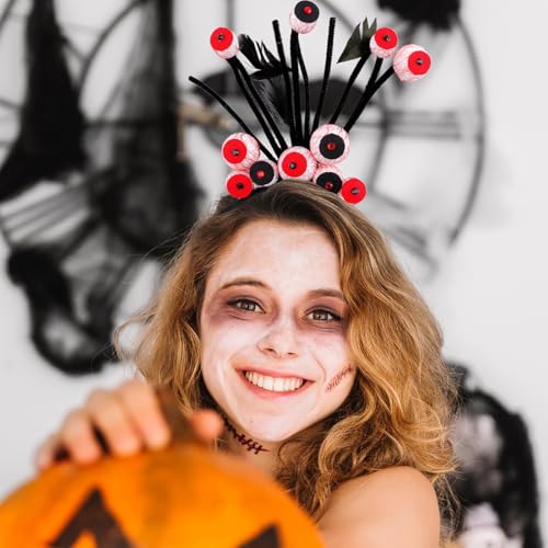 Feizikaw Haar Clip Halloween Hairhoop Augapfel Stirnband Halloween Party Dekoration Kostüm Zubehör (B, A) von Feizikaw