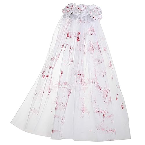 Feizikaw Haar Clip Halloween Maskerade Braut Dame Dress Up Außenhandel Halloween Party Requisiten Stirnband Urlaub Party Dekoration Cosplay (White, One Size) von Feizikaw