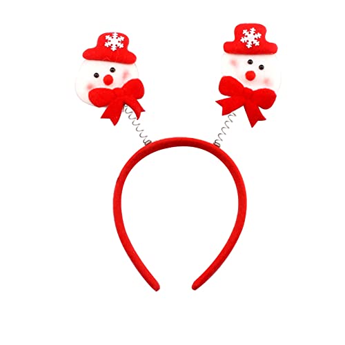 Feizikaw Hair Clips Weihnachtsstirnbänder Rentiergeweih Stirnband Weihnachtsmann Weihnachtsbaum Topper Kopfbedeckung Zubehör für Urlaub Kostüm Party Photo Booth Favors (B, One Size) von Feizikaw