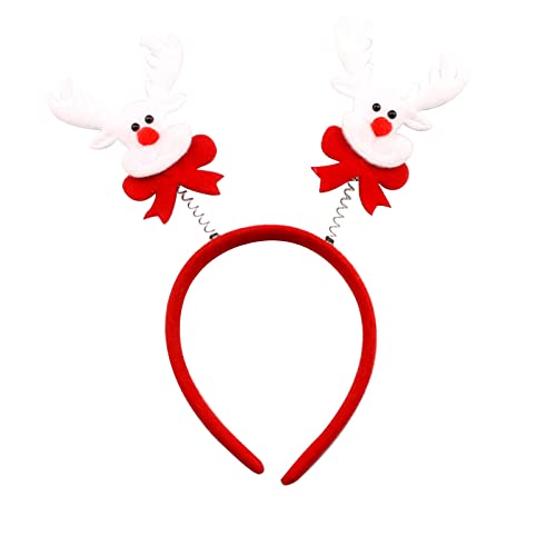Feizikaw Hair Clips Weihnachtsstirnbänder Rentiergeweih Stirnband Weihnachtsmann Weihnachtsbaum Topper Kopfbedeckung Zubehör für Urlaub Kostüm Party Photo Booth Favors (C, One Size) von Feizikaw