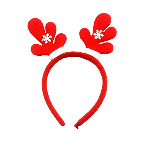 Feizikaw Hair Clips Weihnachtsstirnbänder Rentiergeweih Stirnband Weihnachtsmann Weihnachtsbaum Topper Kopfbedeckung Zubehör für Urlaub Kostüm Party Photo Booth Favors (E, One Size) von Feizikaw