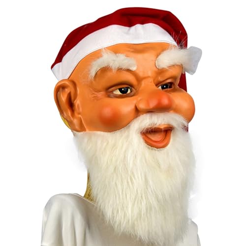 Feizikaw Halloween Grusel Accessoires für Herren Maskerade Halbgesicht Halloween Cosplay (C-Brick Red, One Size) von Feizikaw
