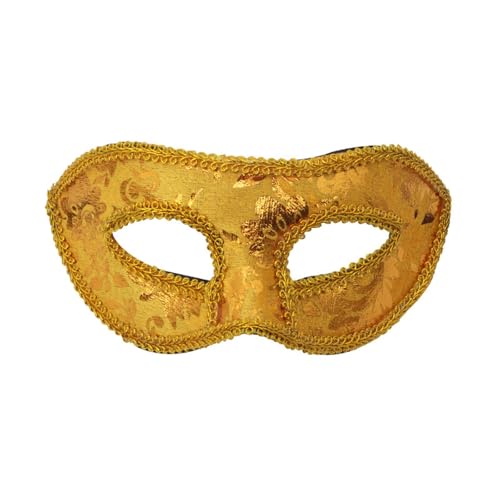 Feizikaw Halloween Maske Halloween Jazz Maskerade Party Flanell Halbe Gesicht Spitze (Gold #3, 19x9cm) von Feizikaw