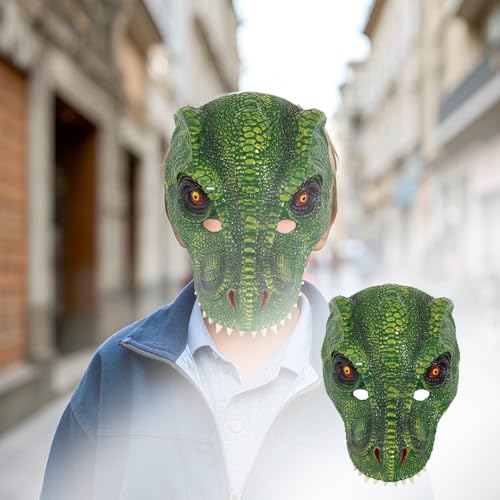 Feizikaw Halloween Masken Dekoration Tanzpartykleid Tier Halbgesicht Halbabdeckung (A-4, 23x29cm) von Feizikaw