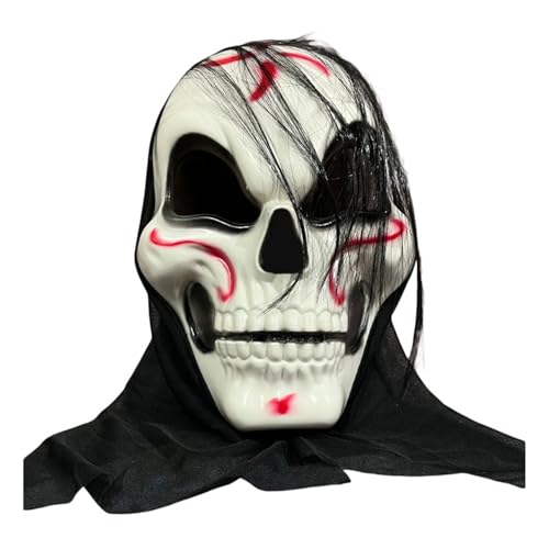 Feizikaw Halloween Masken Halloween Kopfbedeckung Gesicht Make-Up Party Cospaly Requisiten (B-E, 20cm) von Feizikaw