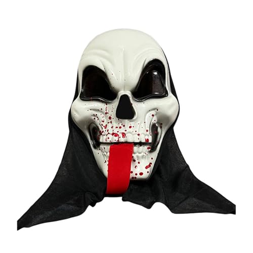Feizikaw Halloween Masken Halloween Kopfbedeckung Gesicht Make-Up Party Cospaly Requisiten (C-E, 20cm) von Feizikaw