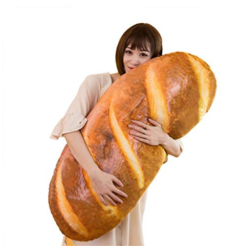 Feizikaw Halloween Totenkopf Maske Schleier Plüschsimulationskissen Gefülltes 3D-Brot 40CM Spielzeugform Lendenwirbelsäule Weiche Rückenkissenmaske (Yellow-D, One Size) von Feizikaw