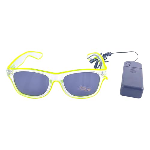 Feizikaw Hochzeit Party ZubehöR LED Leucht Gläser Persönlichkeit Dance Dekoration Bar Disco Party Requisiten (Yellow, One Size) von Feizikaw