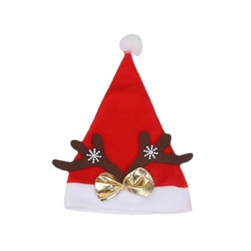 Feizikaw Hochzeit Party Zubehör Christmas Decoration For Adults Golden Khaki Headwear Accessory Hat (Red, One Size) von Feizikaw