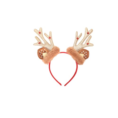 Feizikaw Party Accessoires Weihnachtsdekoratives Stirnband Haarband, Weihnachtsparty-Dekoration für Erwachsene Kinder, Mädchen (C, 24X9X1CM) von Feizikaw