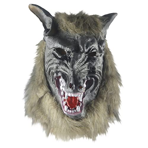 Feizikaw Silikon Maske Männer Realistische Wolfs-Gesichtsmaske für Halloween-Party-Kostüm-Mund-Gesichtsmaske-Gesichtsmaske Nelken (A, One Size) von Feizikaw