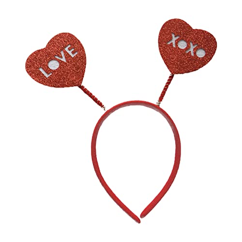 Feizikaw Spangen Haare 2021 New Stirnband Valentinstag Pailletten Schnalle Party Scenic Konzert Europäisches Amerikanisches Erwachsenes Frühlingsherz Stirnband (A, One Size) von Feizikaw