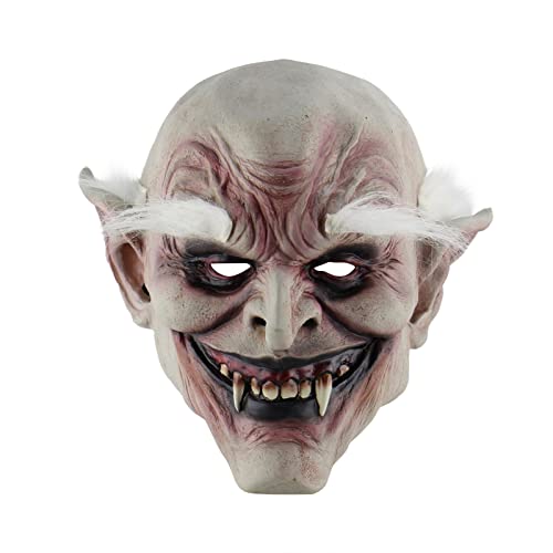 Feizikaw Totenkopf Maske Halloween Mann Facemark Kopfbedeckungen Zwang Lustige Kopfbedeckungen Eye Head Covers Holiday Party Dress Up (A, One Size) von Feizikaw