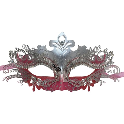 Feizikaw Totenkopf Maske Kinder Maskerade für Herren und Damen mit Strasskette, Karnevalsdekoration, geeignet für Partykostüme (D #2, 10x23cm) von Feizikaw